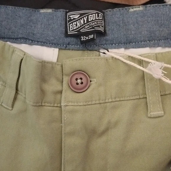 Men's Green benny gold pants - Picture 2 of 2